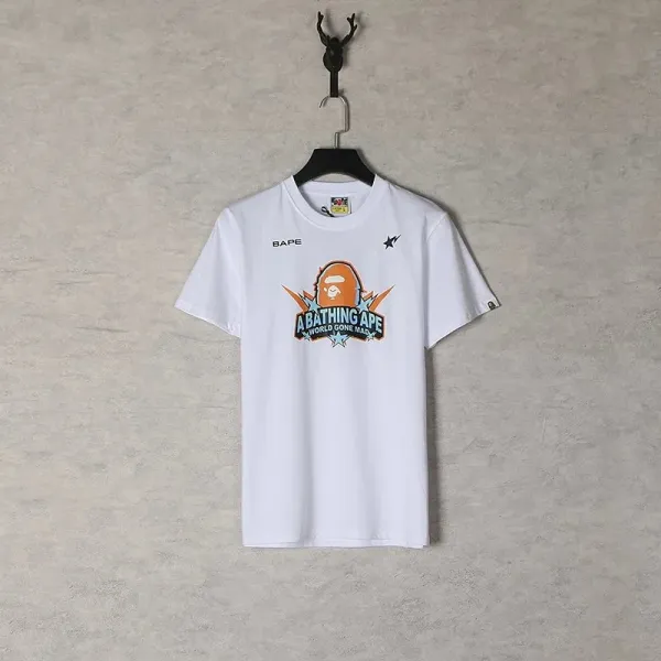 A Bathing Ape Camo Circle Logo White T-Shirt - 8