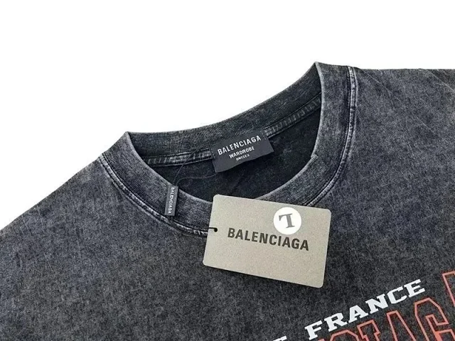 Balenciaga T-Shirts Short-Sleeve Logo Print product detail image 5