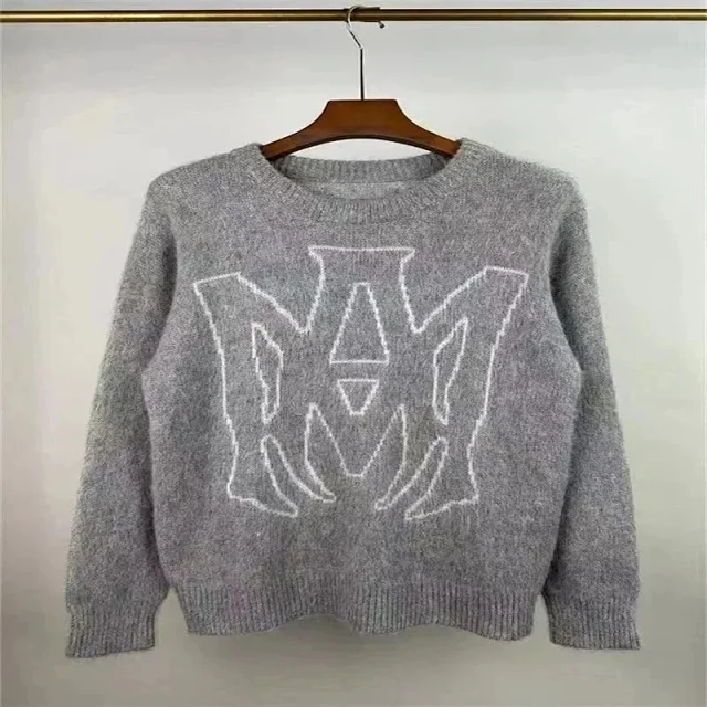 Amiri Knitwear Crew-Neck Logo Knit Sweater product detail image 8
