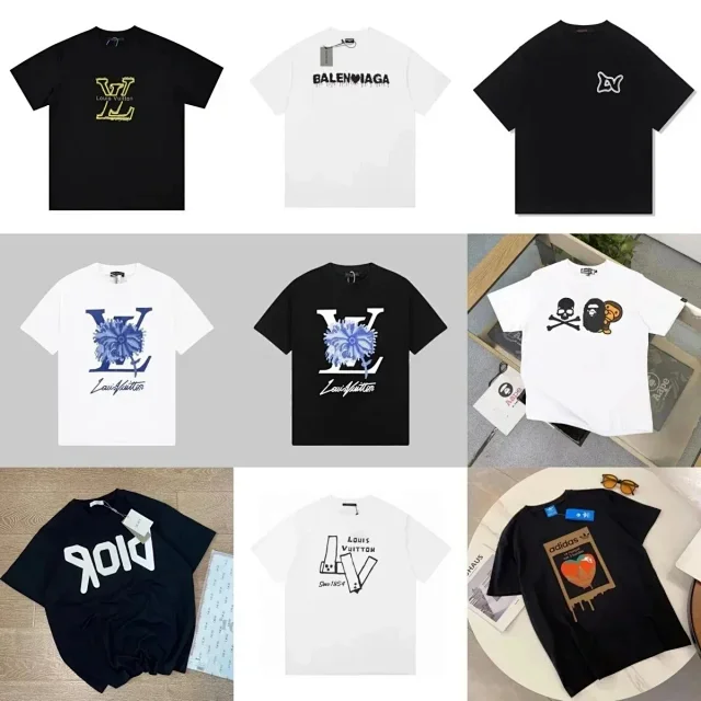 Louis Vuitton T-Shirts Short-Sleeve Graphic Logo product detail image 1