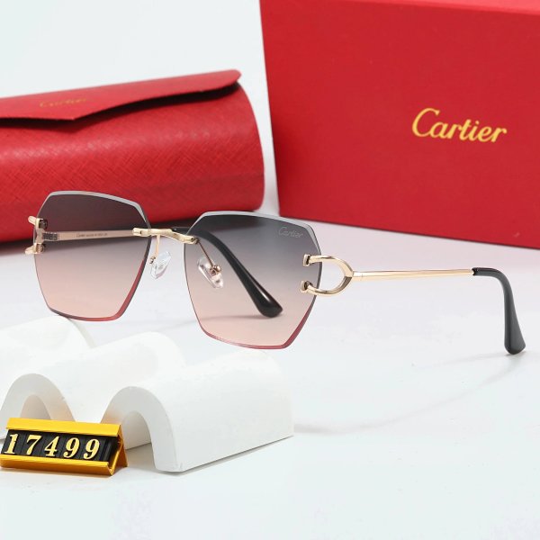 Cartier Santos de Cartier Rimless Gradient Pink Sunglasses Eyewear product listing in Litbuy spreadsheet finds