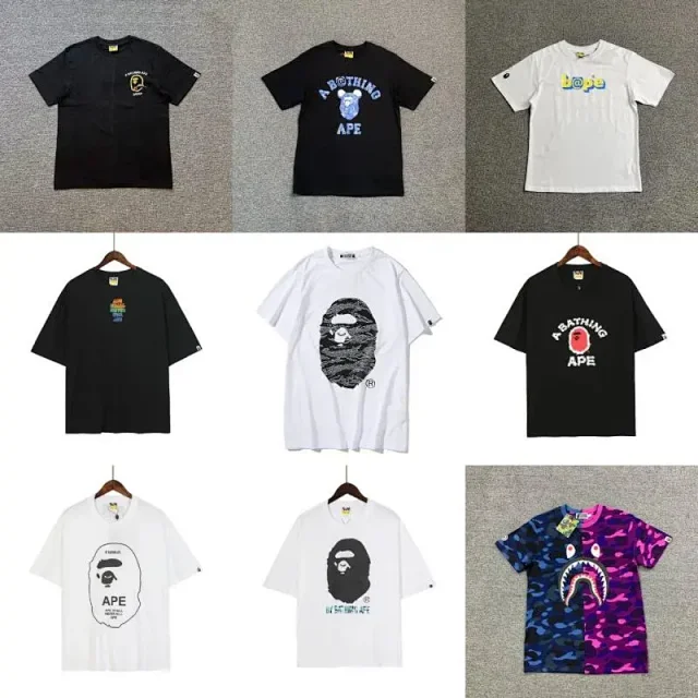 BAPE T-Shirts Short-Sleeve Graphic Logo T-Shirt product detail image 1