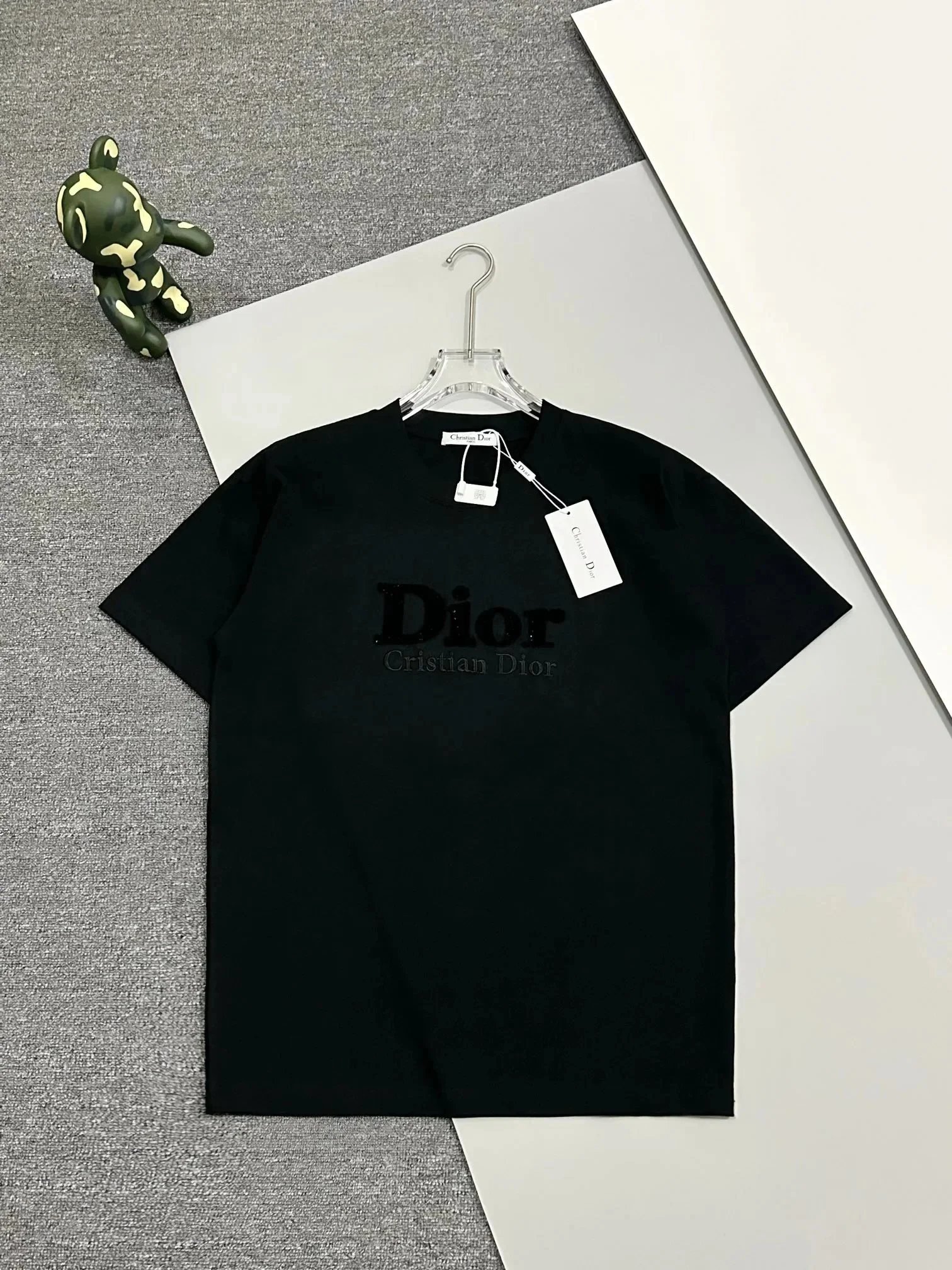 Dior T-Shirts Crew-neck short-sleeve jacquard T-shirt — 39