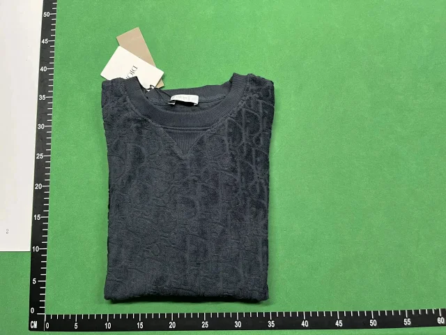Dior T-Shirts Crew-neck short-sleeve jacquard T-shirt product detail image 1