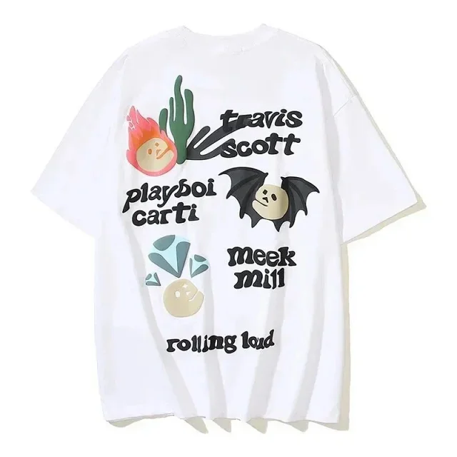 Four Cactus T-Shirts Oversized graphic short-sleeve T-shirt product detail image 3