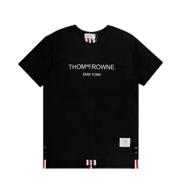Thom Browne T-Shirts Logo-print short-sleeve crewneck product detail image 4