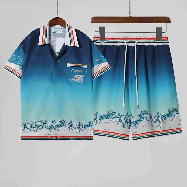 Casablanca Matching Sets Printed Short-Sleeve Shirt and Shorts Set product detail image 2