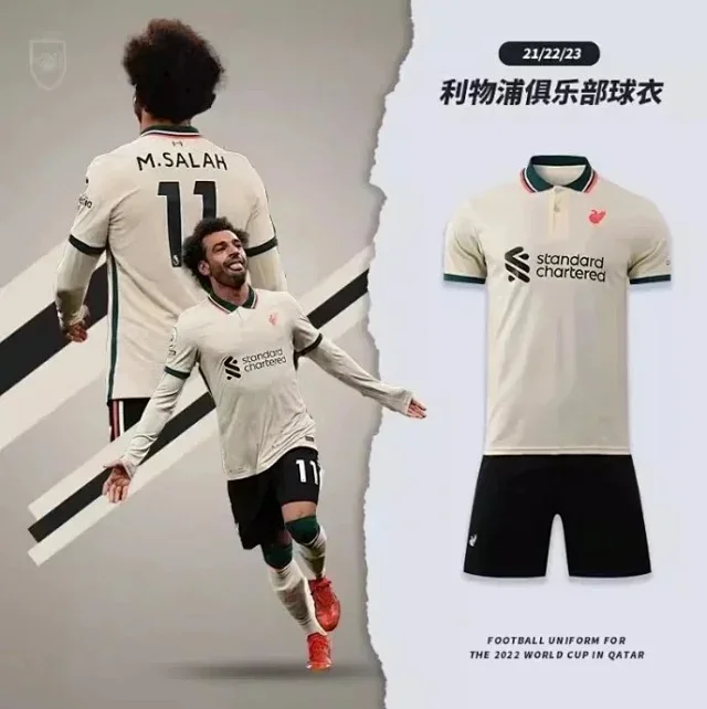 Liverpool FC Football Jerseys Mohamed Salah No. 11 Kit product detail image 1