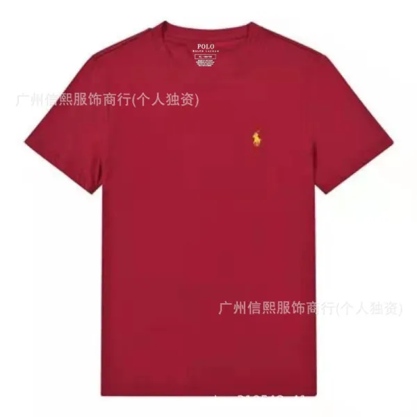 Ralph Lauren Classic Fit Cotton T-Shirt Burgundy - 1