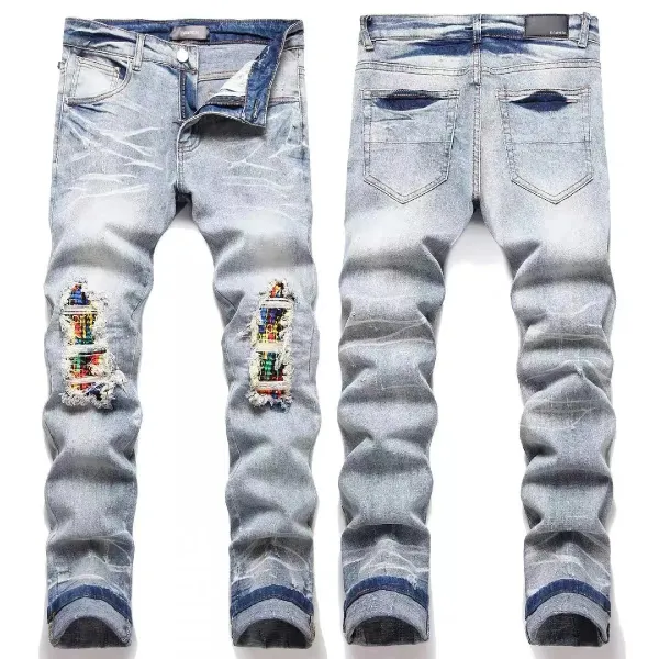 Gallery Dept x Saint Tears Distressed Patchwork Denim Jeans - 1