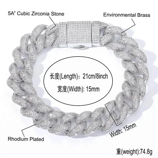 Unbranded Jewelry SY06 Cubic Zirconia Chain Bracelet product detail image 4