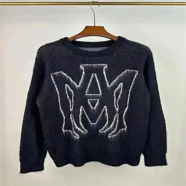 Amiri Knitwear Crew-Neck Logo Knit Sweater product detail image 3