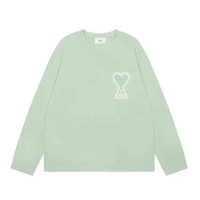 AMI Paris Hoodies & Sweatshirts de Coeur logo crewneck sweatshirt product detail image 9