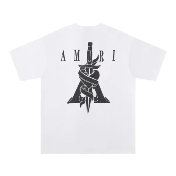 Amiri Sword Logo Graphic T-Shirt White - 1