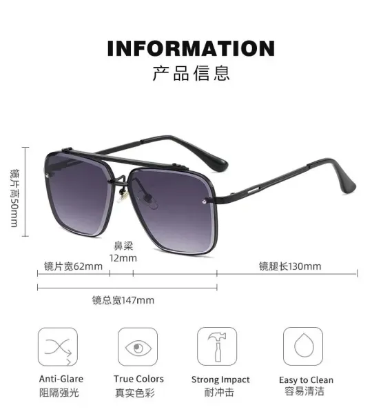 DITA Aviator Gold-Trim Black Sunglasses - 10