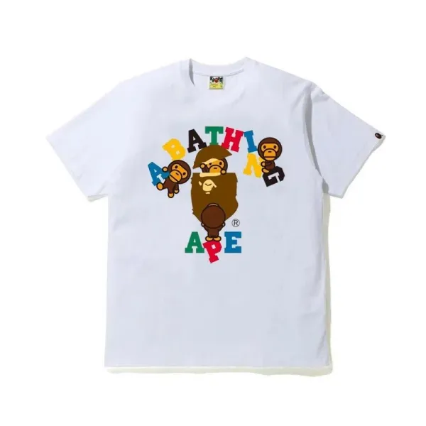 A Bathing Ape ABC Camo Monkey T-Shirt White - 1