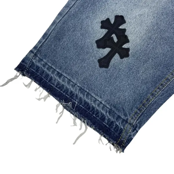 Chrome Hearts Cross-Embroidered Denim Shorts Blue - 5