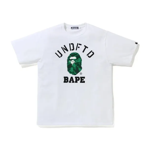 BAPE UNDEFEATED Green Camo Ape Head T-Shirt - 1