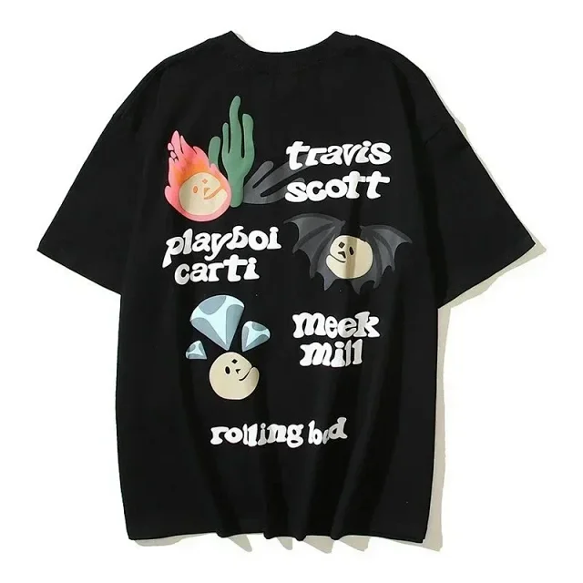Four Cactus T-Shirts Oversized graphic short-sleeve T-shirt product detail image 5
