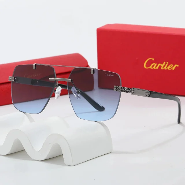 Cartier Eyewear Assorted metal-frame sunglasses designs product detail image 6