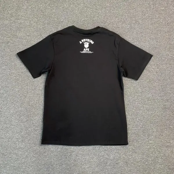 A Bathing Ape Classic Logo Back Print Black T-Shirt - 1
