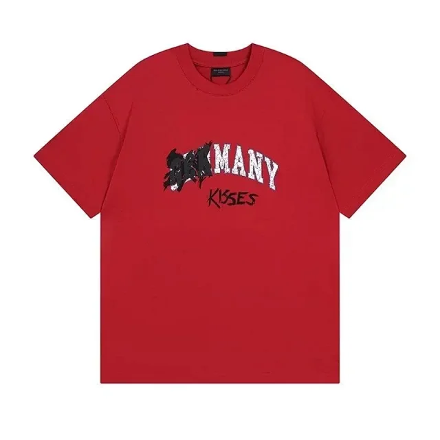 Balenciaga T-Shirts Oversized short-sleeve T-shirt with distressed logo print product detail image 13