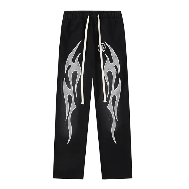 Unbranded Trousers Drawstring with tribal flame graphics product detail image 9