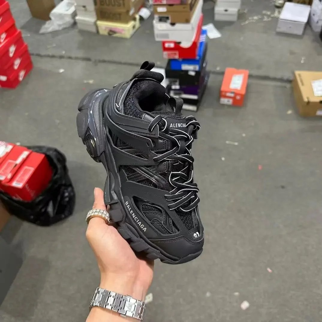 Balenciaga Track 2 Black and White Chunky Sneakers - 2