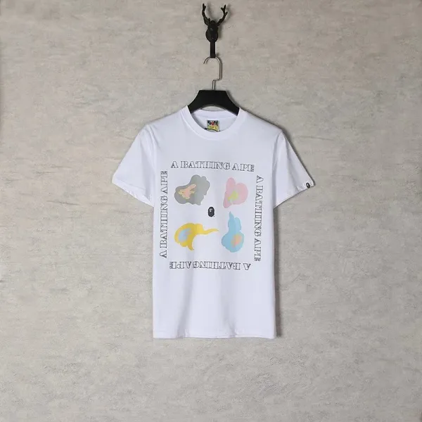 A Bathing Ape Logo Sticker Patch T-Shirt Black - 6