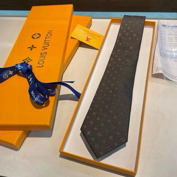 Louis Vuitton Monogram Eclipse Silk Necktie Black Ties product listing in Litbuy spreadsheet finds