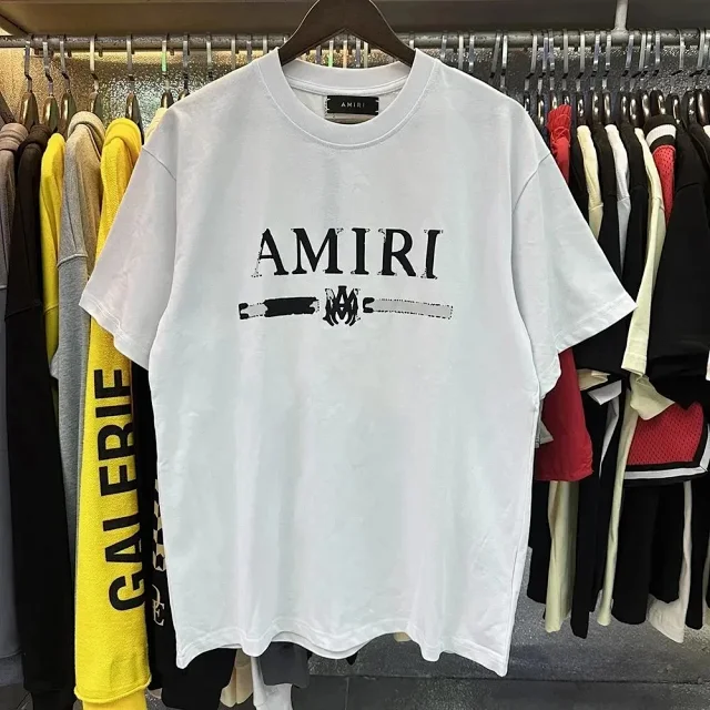 AMIRI T-Shirts Logo Print Crewneck T-Shirt product detail image 3