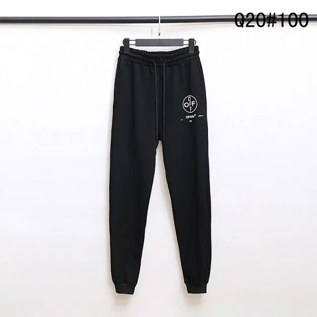 Off-White Trousers Elastic-Waist Jogger Sweatpants with Diagonal Leg Graphics product detail image 26