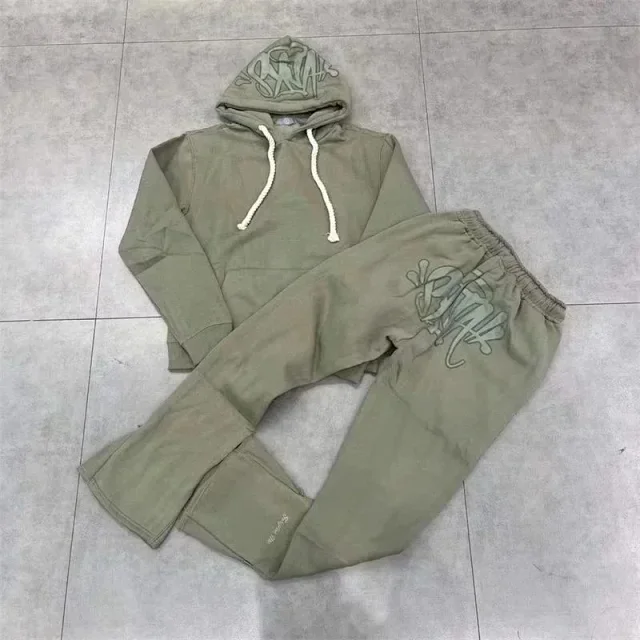 Unbranded Tracksuits Graffiti Print Hoodie and Flared Jogger Set product detail image 3