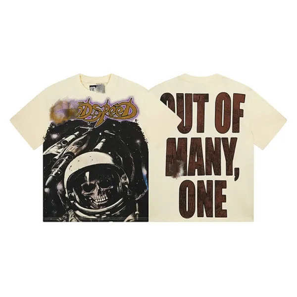 Digital Pionker Out Of Many, One Astronaut Skull T-Shirt - 1