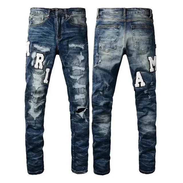 AMIRI Jeans Distressed graphic-print product detail image 8
