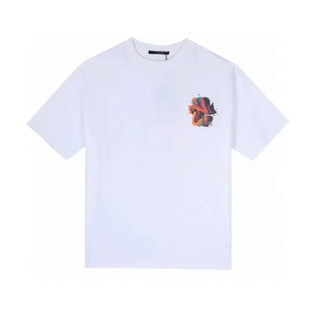 Louis Vuitton T-Shirts Short-Sleeve Crewneck Graphic Print product detail image 3