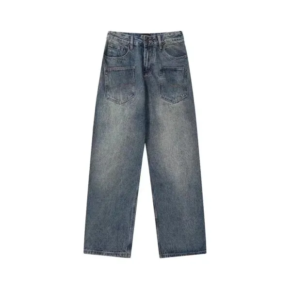 Balenciaga Distressed Logo Print Wide-Leg Jeans - 6
