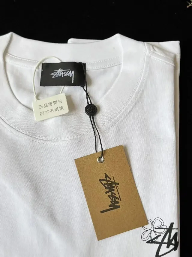 Stüssy T-Shirts Jamaica Beach Floral Logo Print product detail image 8