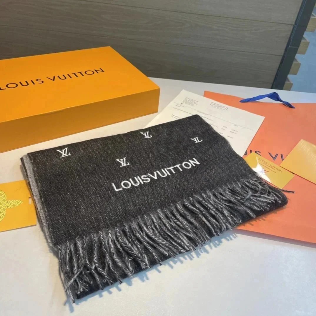 Dior Scarves Fringed Logo-Pattern Scarf — 16