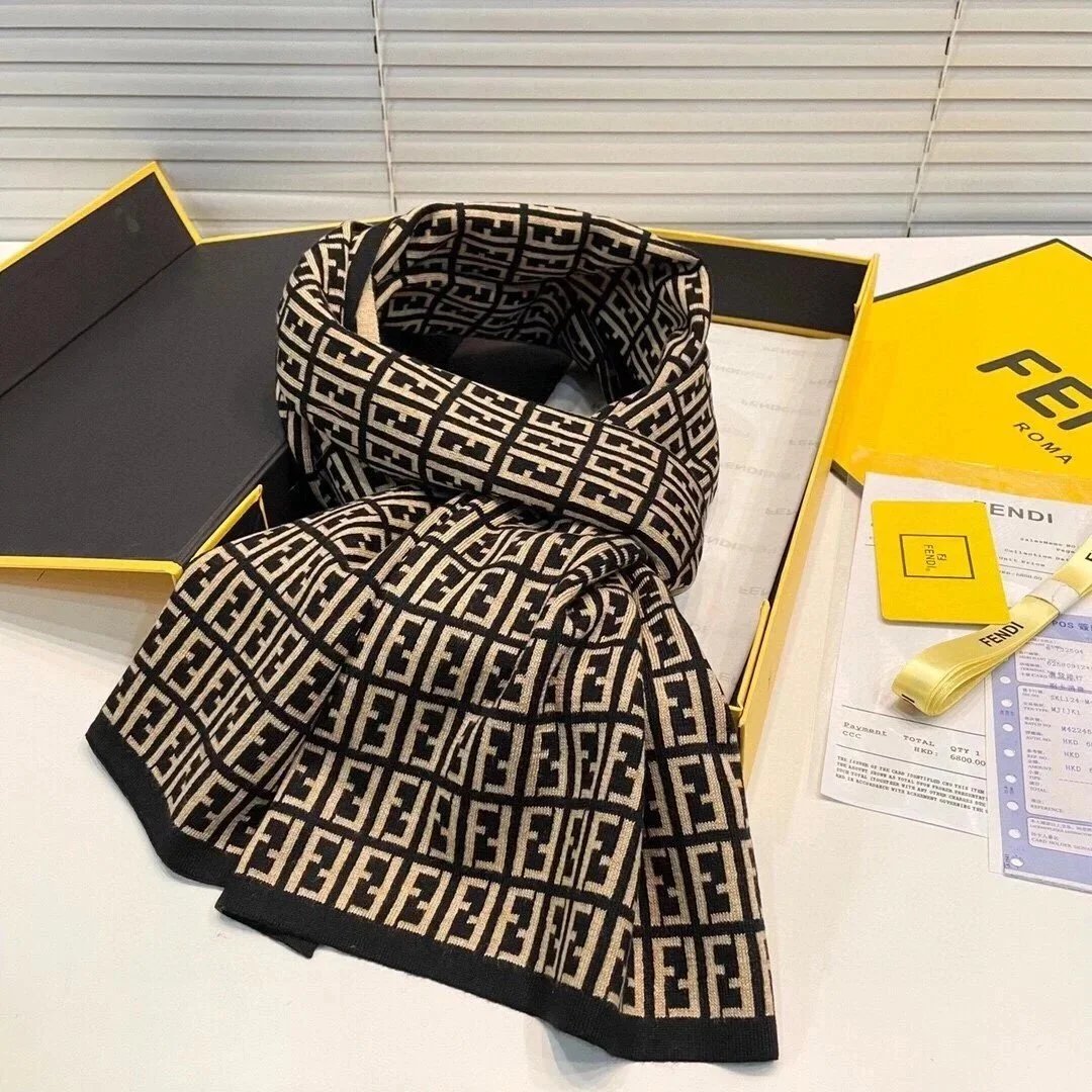 Dior Scarves Fringed Logo-Pattern Scarf — 32
