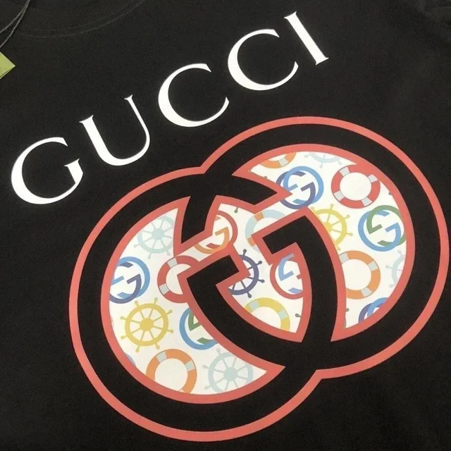 Gucci T-Shirts Short-Sleeve Logo Print product detail image 4