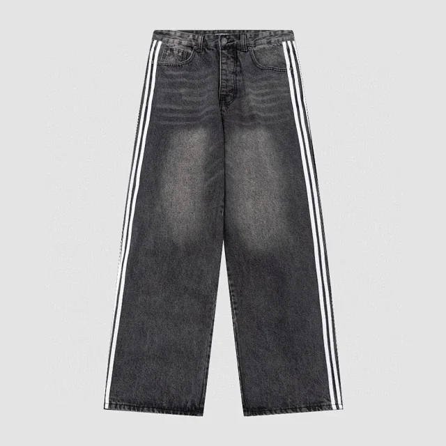 Balenciaga Jeans Denim with logo print, side stripes, or flared-leg designs product detail image 4