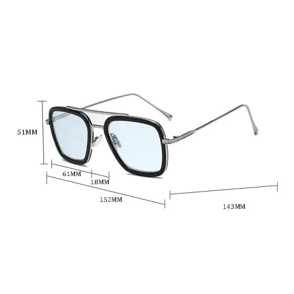 DITA Aviator Gold-Trim Black Sunglasses - 2