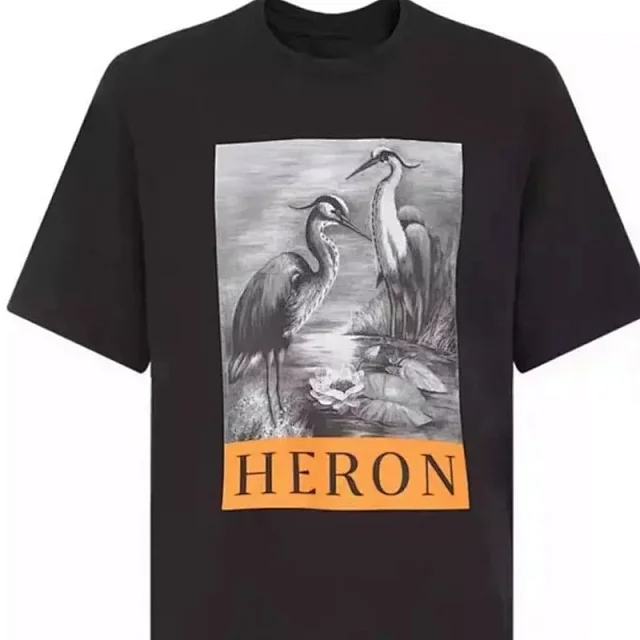 Unbranded T-Shirts Heron Graphic Crew Neck T-Shirt product detail image 1