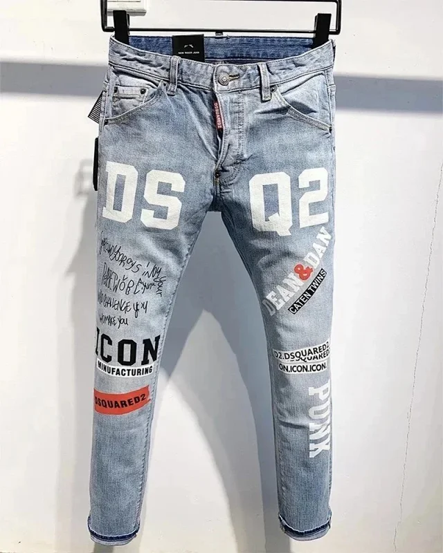 Dsquared2 Jeans distressed paint-splatter slim-fit product detail image 6