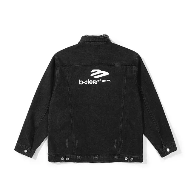 Balenciaga Jackets Assorted graphic and distressed denim product detail image 7
