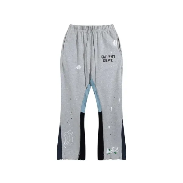 Gallery Dept. Paint-Splatter Patchwork Sweatpants Gray - 1