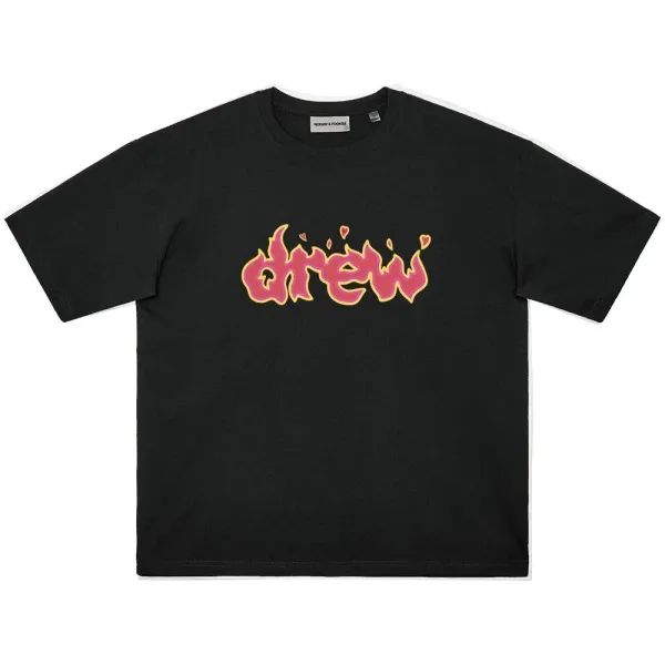 Nobady & Foskis Drew Flame Logo Black T-Shirt - 1