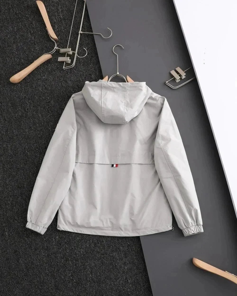 Moncler Jackets Hooded Zip-Up Jacket with Logo Print image 5