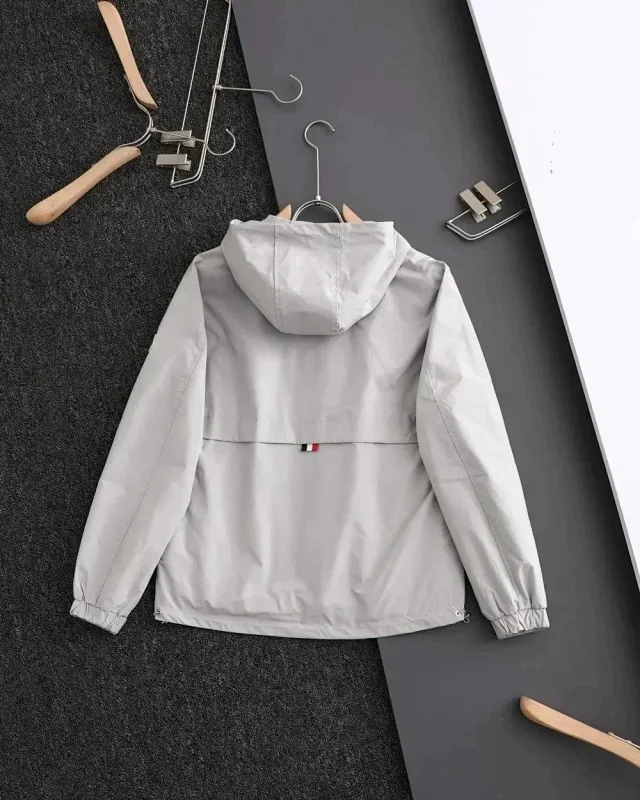 Moncler Jackets Hooded Zip-Up Jacket with Logo Print product detail image 5